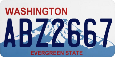 WA license plate ABZ2667