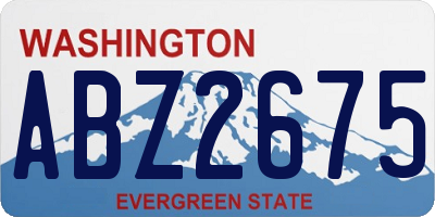 WA license plate ABZ2675