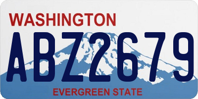 WA license plate ABZ2679