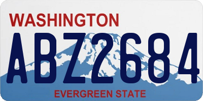 WA license plate ABZ2684