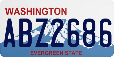 WA license plate ABZ2686