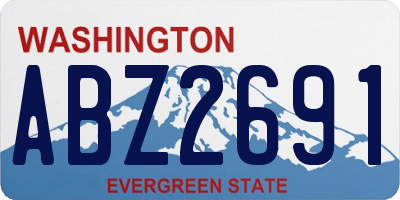 WA license plate ABZ2691