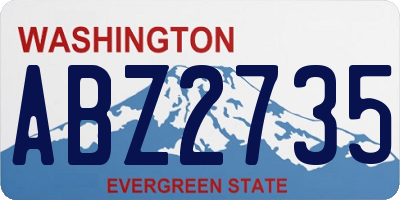 WA license plate ABZ2735