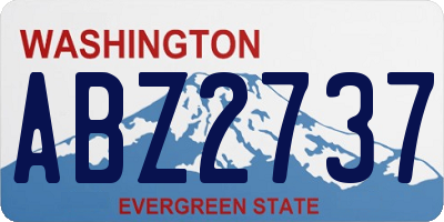WA license plate ABZ2737