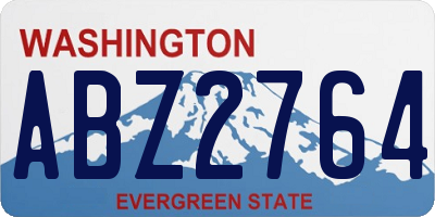 WA license plate ABZ2764
