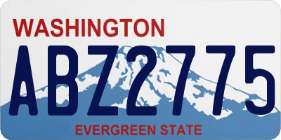 WA license plate ABZ2775