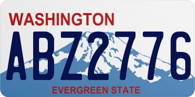 WA license plate ABZ2776