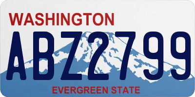 WA license plate ABZ2799