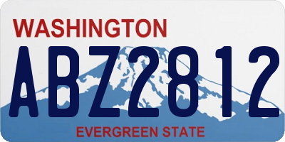 WA license plate ABZ2812