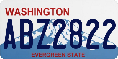WA license plate ABZ2822