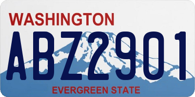 WA license plate ABZ2901