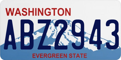 WA license plate ABZ2943