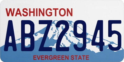 WA license plate ABZ2945