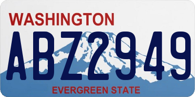 WA license plate ABZ2949
