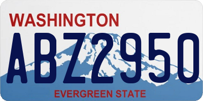 WA license plate ABZ2950