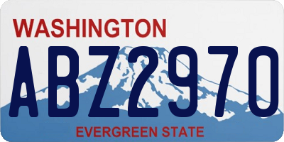 WA license plate ABZ2970