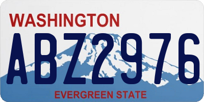 WA license plate ABZ2976