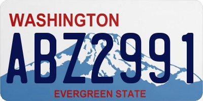 WA license plate ABZ2991