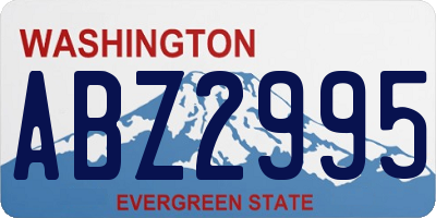 WA license plate ABZ2995