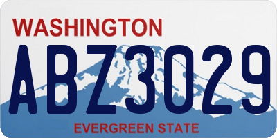WA license plate ABZ3029