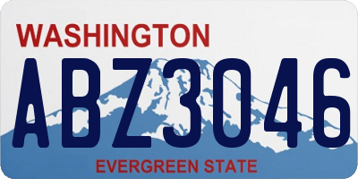 WA license plate ABZ3046
