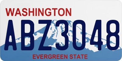 WA license plate ABZ3048