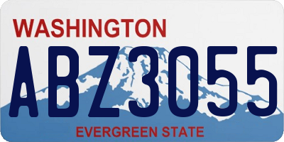WA license plate ABZ3055