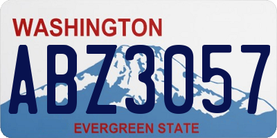 WA license plate ABZ3057