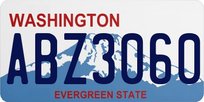 WA license plate ABZ3060