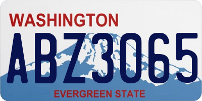 WA license plate ABZ3065