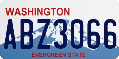 WA license plate ABZ3066