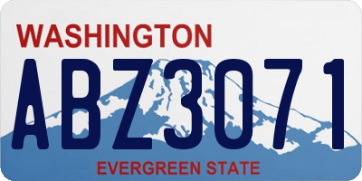 WA license plate ABZ3071