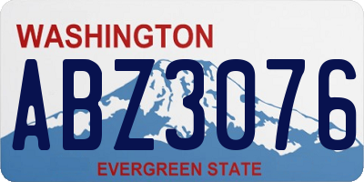 WA license plate ABZ3076