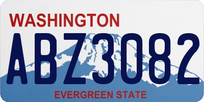 WA license plate ABZ3082