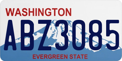 WA license plate ABZ3085