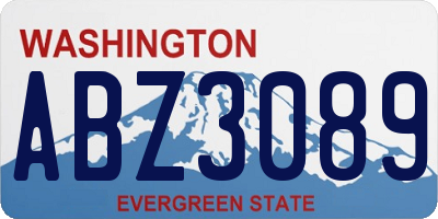 WA license plate ABZ3089