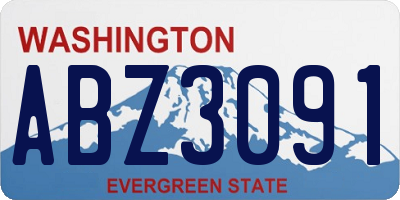 WA license plate ABZ3091