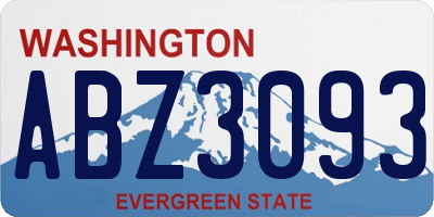 WA license plate ABZ3093