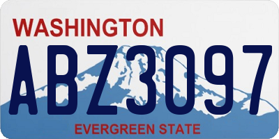 WA license plate ABZ3097
