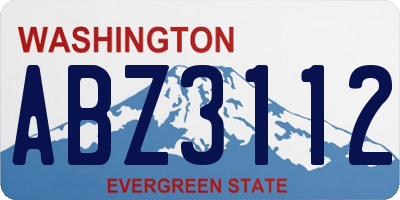 WA license plate ABZ3112