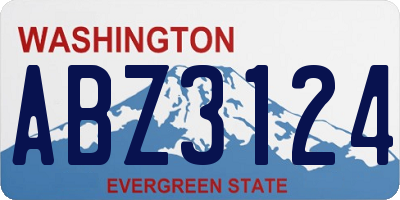 WA license plate ABZ3124