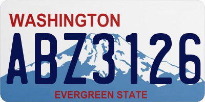 WA license plate ABZ3126