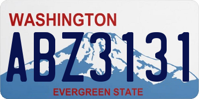 WA license plate ABZ3131