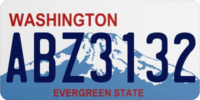 WA license plate ABZ3132