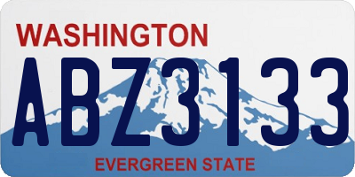 WA license plate ABZ3133