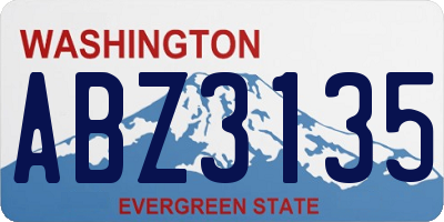 WA license plate ABZ3135