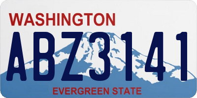 WA license plate ABZ3141