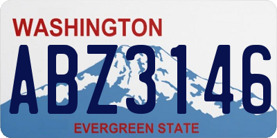 WA license plate ABZ3146