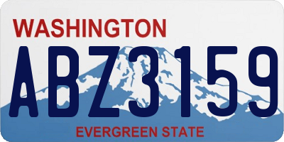 WA license plate ABZ3159