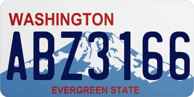 WA license plate ABZ3166